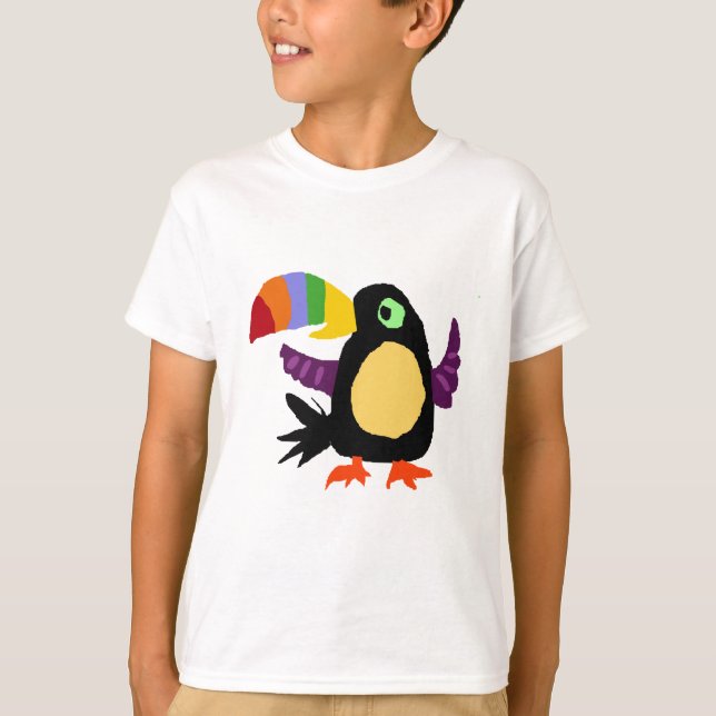 Camiseta VW arte divertido del primitivo del pájaro de (Anverso)