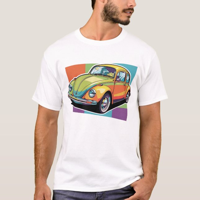Camiseta VW Escarabajo Pop Art (Anverso)