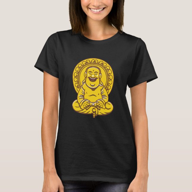 Camiseta VXL Buddha Monk Namaste Praying Pray Laugh Buddhis (Anverso)