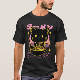 Camiseta Vxls comida asiática japonesa comida Ramen fideos