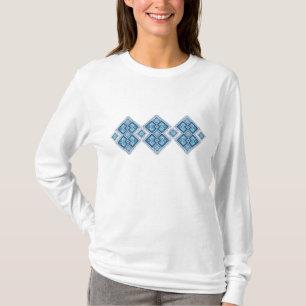 Camiseta Vyshyvanka ucraniano del azul del bordado