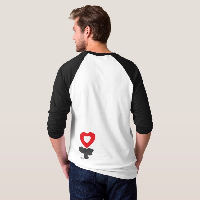 Camiseta VZLA de RaZA Desing T-Shirt para hombres (Reverso completo)