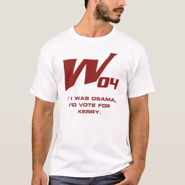 Camiseta w04 - Osama votaría por kerry (Anverso)