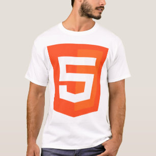 Camiseta W3 W3C del funcionario del logotipo del HTML 5