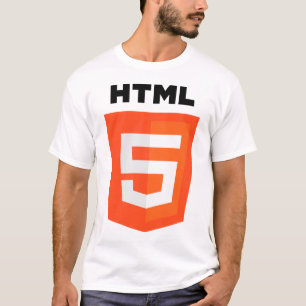 Camiseta W3 W3C del funcionario del logotipo del HTML 5