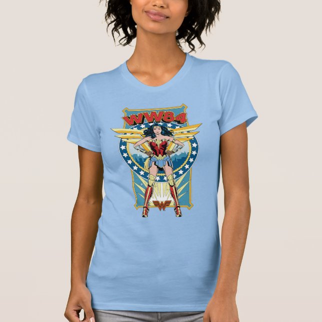 Camiseta W84 | Insignia de personaje de mujer de historieta (Anverso)