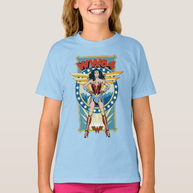 Camiseta W84 | Insignia de personaje de mujer de historieta (Anverso)