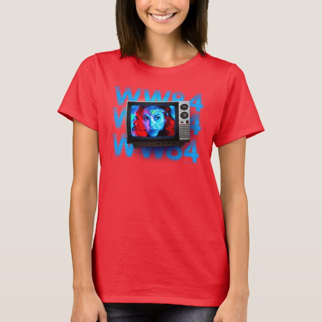 Camiseta W84 | Mujer Maravilla Retro Static TV Set (Anverso)