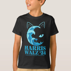 Camiseta W 24 Ola Azul De Gatos Damas Votan Por Kamala