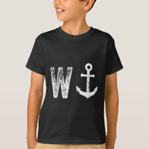 Camiseta W Anchor Funny Wanker Jerk Jerk jerga británica