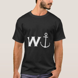 Camiseta W Anchor Wanker Funny Vela