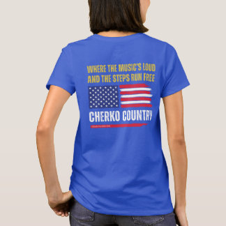 Camiseta (W-Blue) Bandera de EE. UU. / La música es alta y