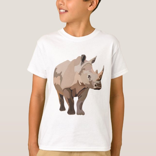 Camiseta W es para el rinoceronte blanco (Anverso)