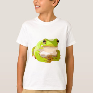 Camiseta W es para la rana de árbol blanco