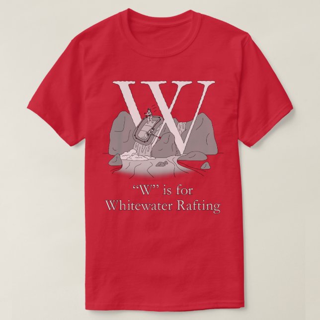 Camiseta W es para Whitewater Rafting (Diseño del anverso)