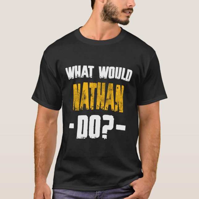 Camiseta W Nathan Do Nombre Nathan (Anverso)