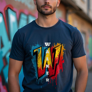 Camiseta "W" por la victoria: Monograma de graffiti de Pers