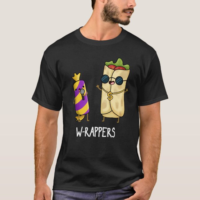 Camiseta W-rappers Funny Food Pun Dark BG (Anverso)