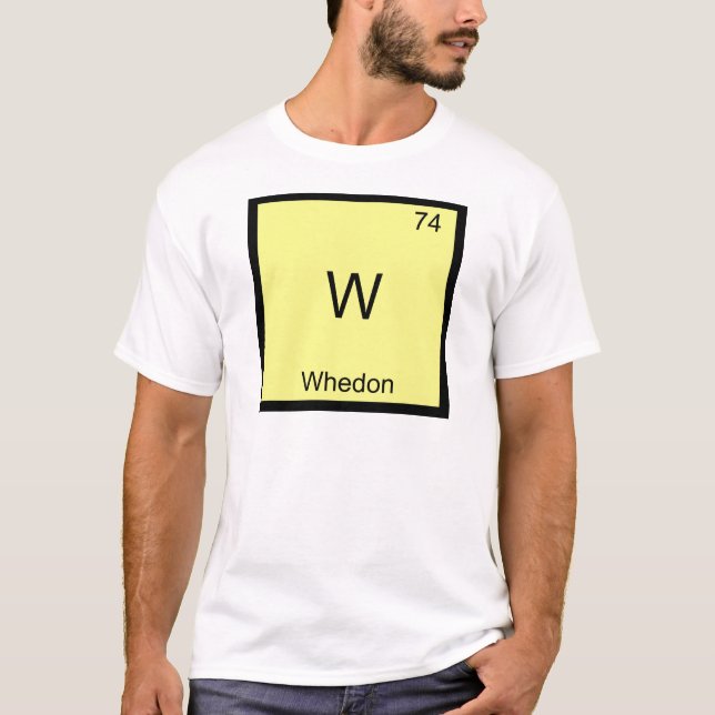 Camiseta W - Whedon Gracioso Símbolo de elemento de química (Anverso)