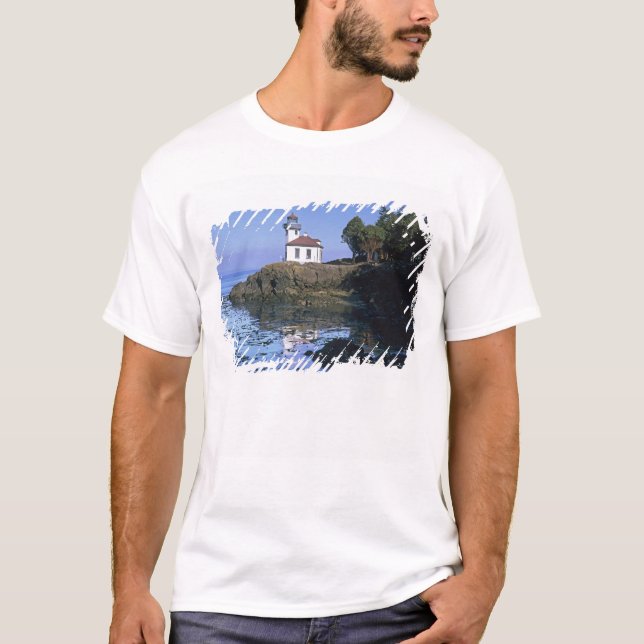 Camiseta WA, Isla San Juan, faro Lime Kiln (Anverso)