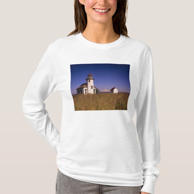 Camiseta WA, Maury Island, el Faro Point Robinson, (Anverso)