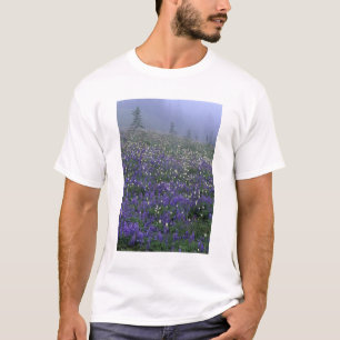 Camiseta WA, Parque Nacional Mt. Rainier, prado de Lupino y