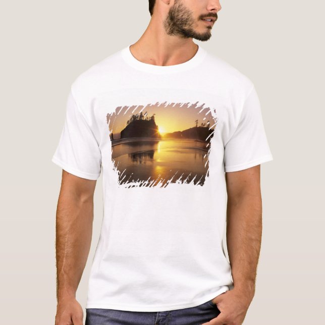 Camiseta WA, Parque Nacional Olympic, Segunda Playa al atar (Anverso)