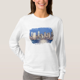 Camiseta WA, Seattle, horizonte de Seattle y bahía de Ellio