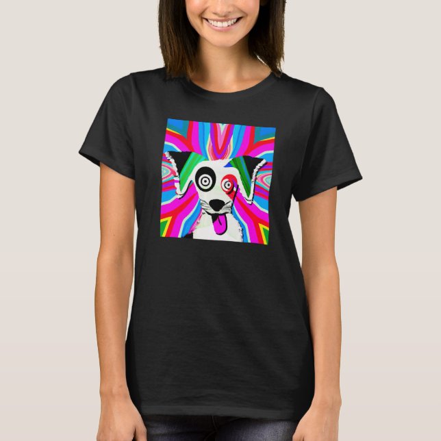 Camiseta Wacky dog meme cute puppy pup doggy portrait goofy (Anverso)