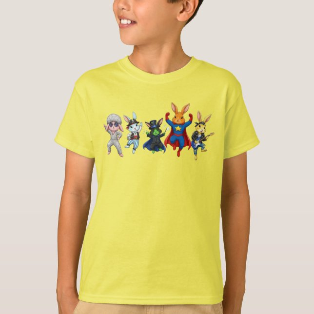 Camiseta Wacky Rabbits Personalizado Bling (Anverso)