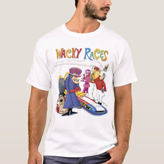 Camiseta Wacky Races 60s 70s 90s 80s Cartoon Scifi Retro (Anverso)
