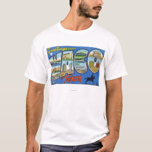 Camiseta Waco, letra ScenesWaco, TX de TexasLarge