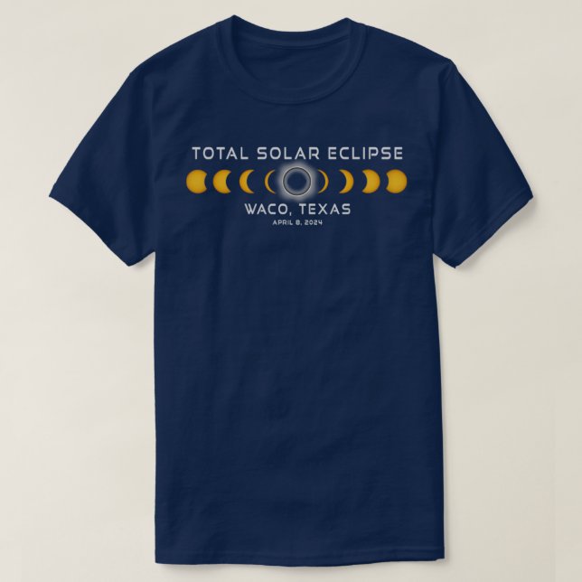 Camiseta Waco Texas Solar Eclipse 2024 April 8 Souvenir (Diseño del anverso)