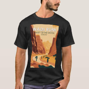 Camiseta Wadi Rum Jordania Arte de Viaje Vintage