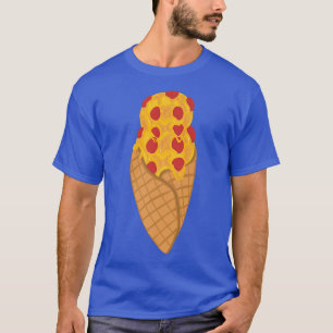 Camiseta Waffle Cone Cheesy Pepperoni Pizza Ice Cream 34815