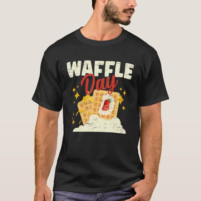 Camiseta Waffle Day Cone Baking Breakfast Maker (Anverso)