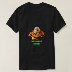 Camiseta Waffle delicioso: Waffles dorados y crujientes
