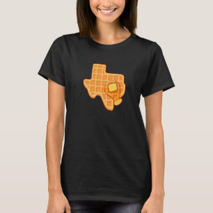 Camiseta Waffle En Forma De Texas Con Jarabe Y Mantequilla 