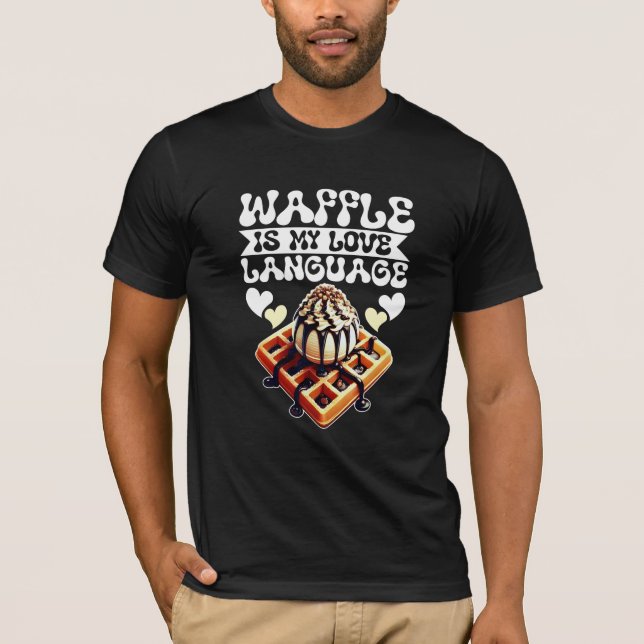 Camiseta waffle es mi lenguaje de amor (Anverso)