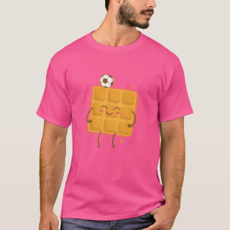 Camiseta Waffle jugando Fútbol Pastelería Pastelería Regalo
