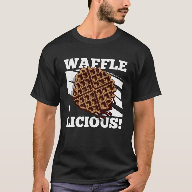 Camiseta Waffle Licious Ironic Waffle Food Gourmet (Anverso)