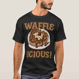 Camiseta Waffle Licious Saying Waffle Gourmet