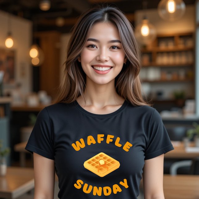 Camiseta Waffle Sunday Funny Food (Subido por el creador)