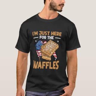 Camiseta Waffle USA American Flag Patriotic Here For The W