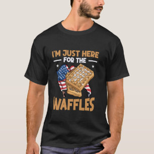 Camiseta Waffle USA Bandera Americana Patriótica Aquí Por L