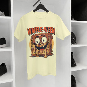 Camiseta Waffle-ween Funny Halloween Breakfast Waffle Pun