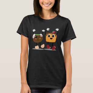 Camiseta Waffle y Falafel Cute Friends Waffle Chef