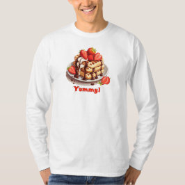 Camiseta Waffles con chocolate y fresas