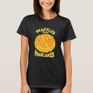 Camiseta Waffles de amor sobre crepes Desayuno Comida Waffl