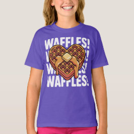 Camiseta Waffles Heart For Breakfast Lovers